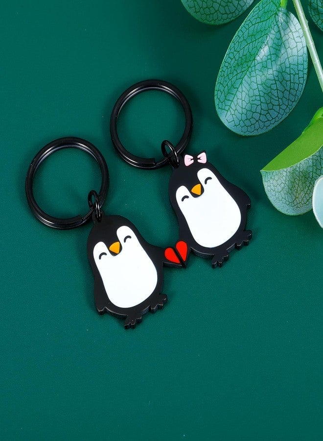 FOOZDEEVAAQ Matching Keychains for Couples Penguin Keychain Christmas Stocking Stuffers for Women Men White Elephant Gifts for adults Valentines Gifts for Boyfriend Girlfriend 11th Anniversary Husband Birthday - Image 4